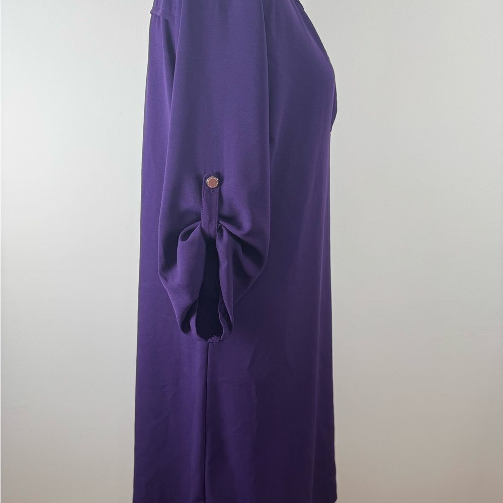 Liz Claiborne stunning violet dress women’s 14 - Picture 9 of 12